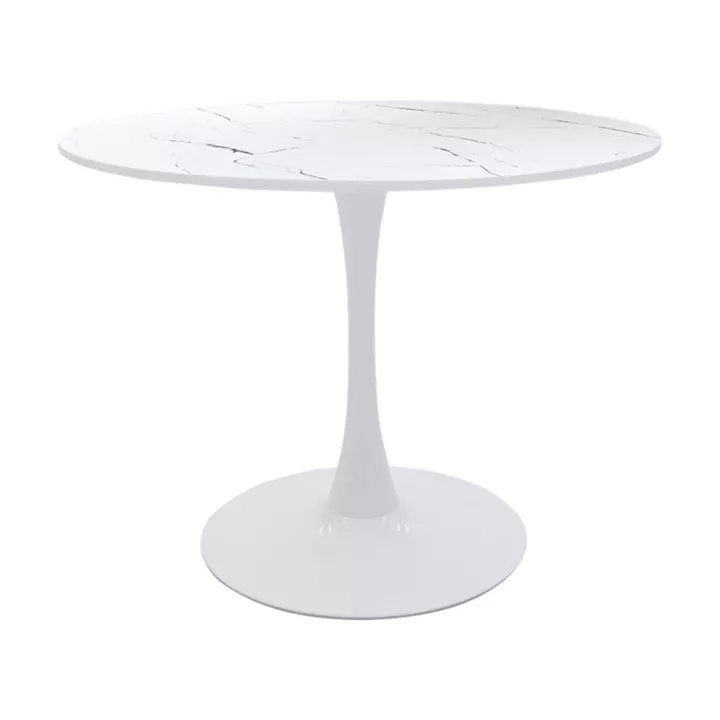 Balou pakoworld table mdf in white with marble look D100x76cm