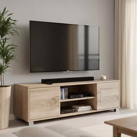 Serank pakoworld TV cabinet in sonoma shade 120x40x40cm