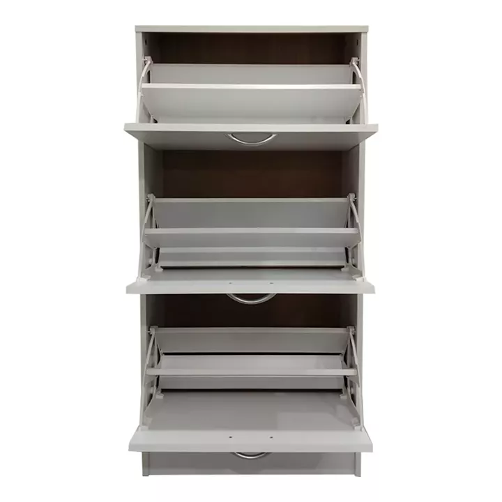 Shoe rack Savaz pakoworld in white 60x24x114cm