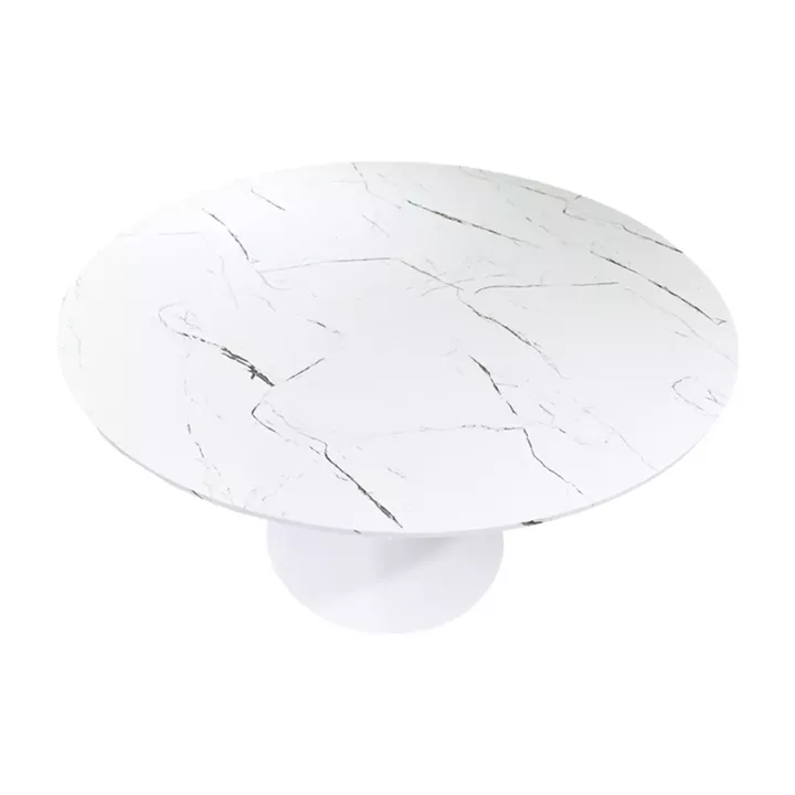 Balou pakoworld table mdf in white with marble look D120x76cm