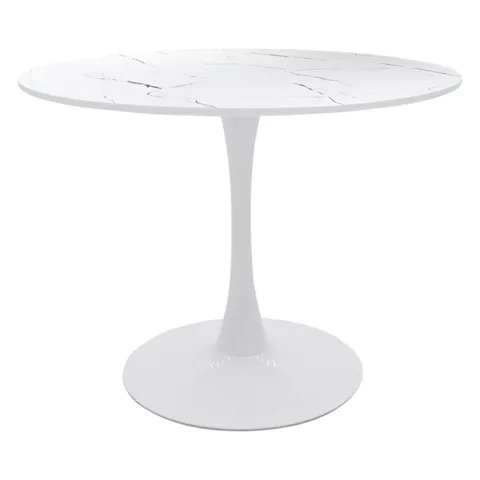 Balou pakoworld table mdf in white with marble look D120x76cm