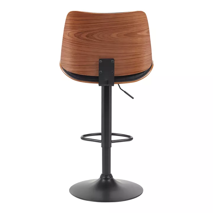 Bar stool Amani pakoworld black pu-black base 50.5x54x87.5-107.5cm