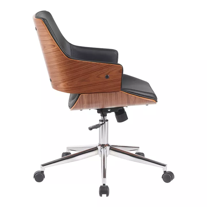 Setulo pakoworld office chair black pu-chrome base 53x61x79-89cm
