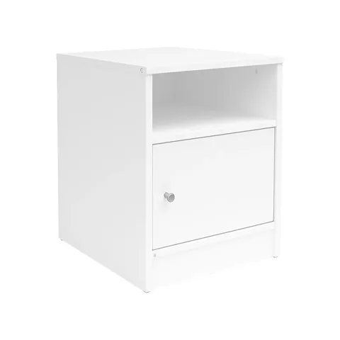 Foly pakoworld bedside table with a cabinet in white 40x40x50cm