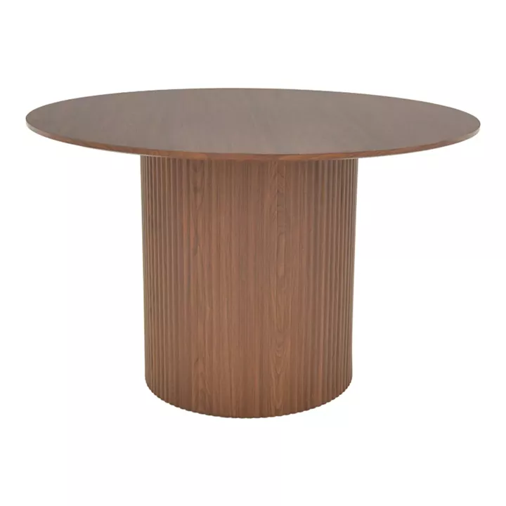 Τραπέζι Karulo pakoworld mdf σε καρυδί απόχρωση Φ120x76εκ