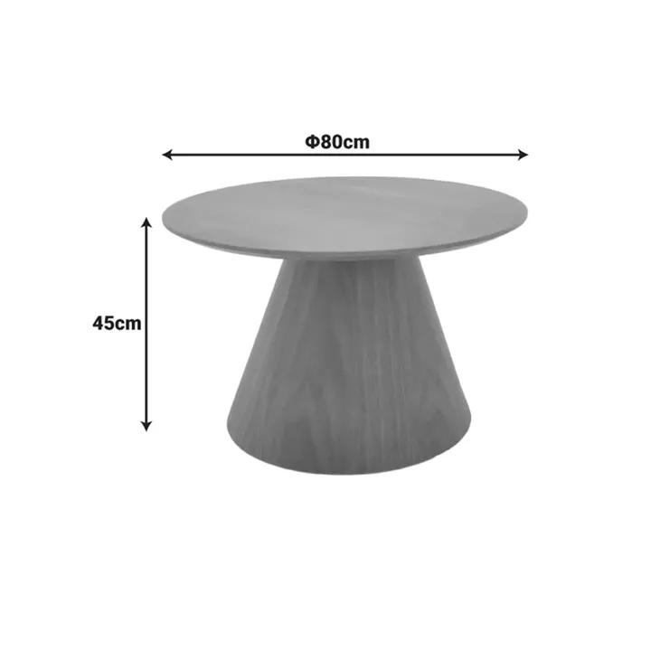 Donda pakoworld coffee table mdf in walnut shade D80x45cm