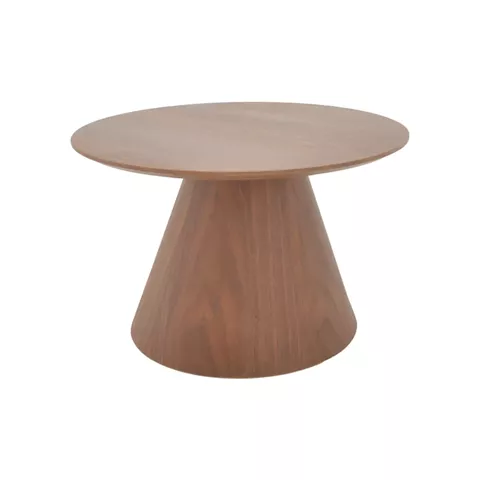 Τραπέζι σαλονιού Donda pakoworld mdf σε καρυδί απόχρωση Φ80x45εκ