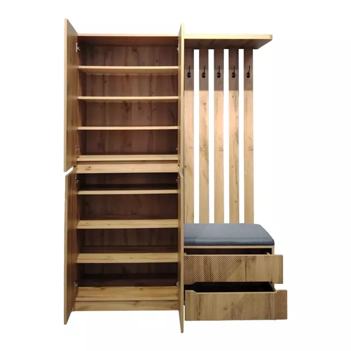 Zomie pakoworld entrance furniture in oak shade 131x41.5x180.4cm