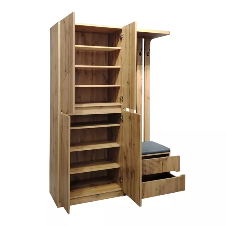 Zomie pakoworld entrance furniture in oak shade 131x41.5x180.4cm