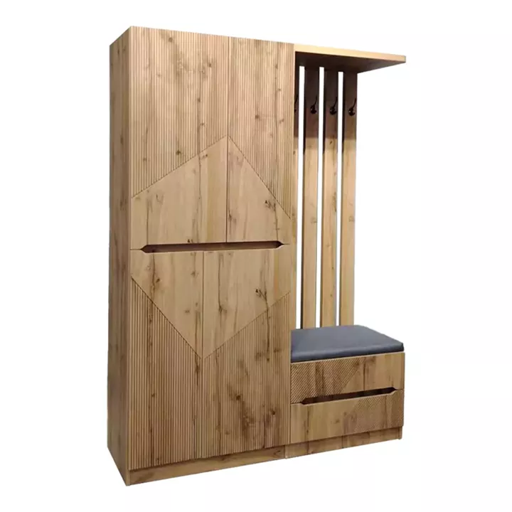 Zomie pakoworld entrance furniture in oak shade 131x41.5x180.4cm