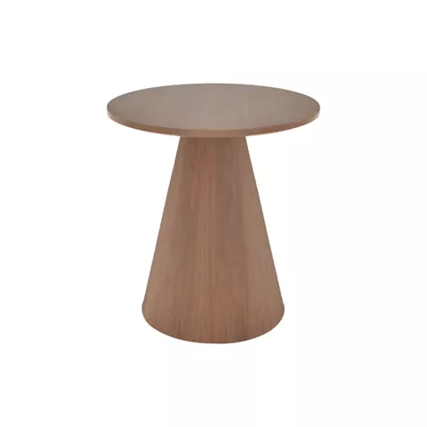 Βοηθητικό τραπέζι Donda pakoworld mdf καρυδί Φ45x50εκ