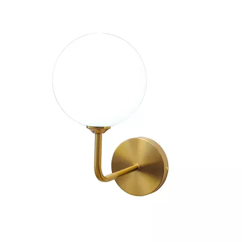 Wall light Cebron pakoworld G9 metal in gold-white color 15x25x28cm
