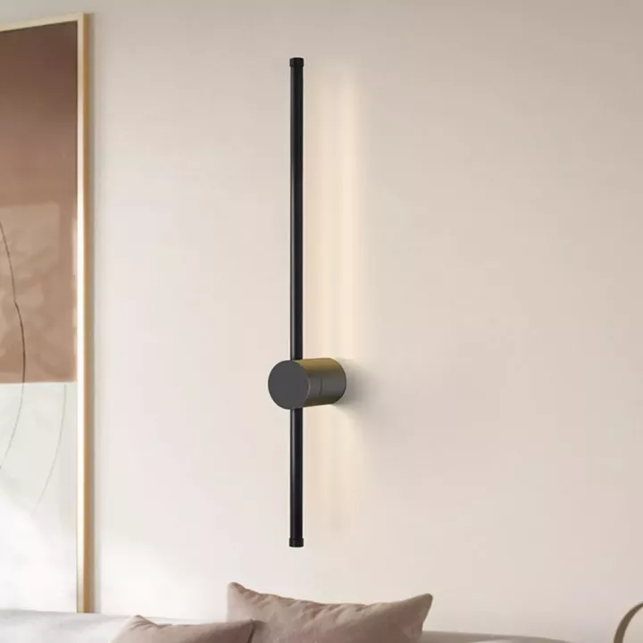 Wall led light Eftenbo pakoworld in black color D8x80cm