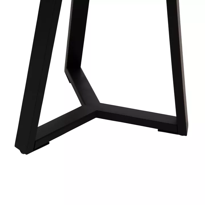 ΣΕΤ 2ΤΜΧ ΤΡΑΠΕΖΙΑ ΣΑΛΟΝΙΟΥ ROCKET HM21090 MDF ΜΑΥΡΟ ΜΑΡΜΑΡΟ Φ80εκ & Φ45εκ