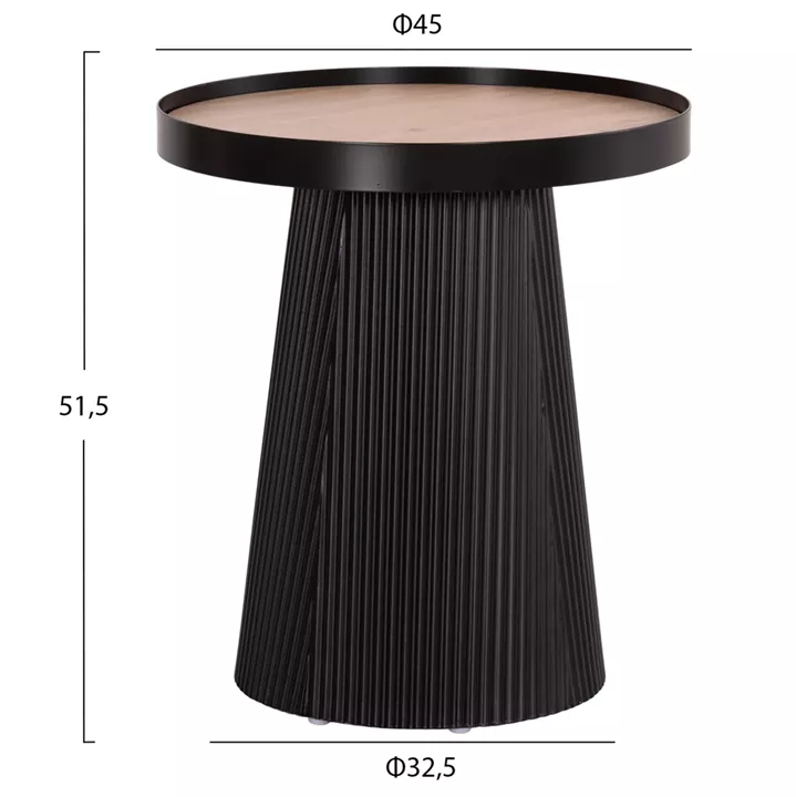 COFFEE TABLES 2PCS SET DUNCAN HM21081 MDF AND CERAMIC TOP Φ80cm & Φ45cm
