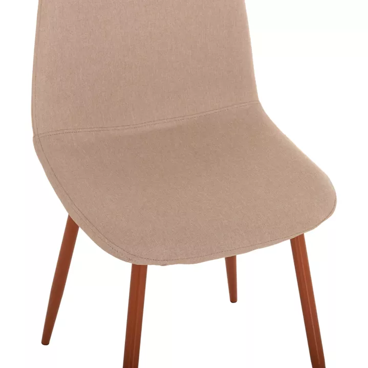 DINING SET 5PCS LEOMOR HM21270.01 DINING TABLE & 4 DINING CHAIRS - BEIGE FABRIC