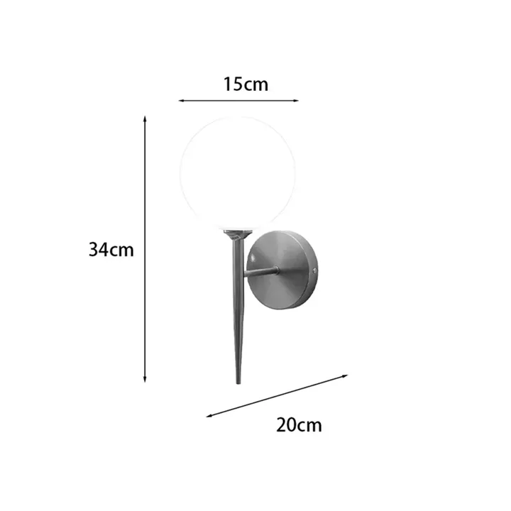 Wall light Kerlibin pakoworld G9 metal in gold-white color 13x18x34cm