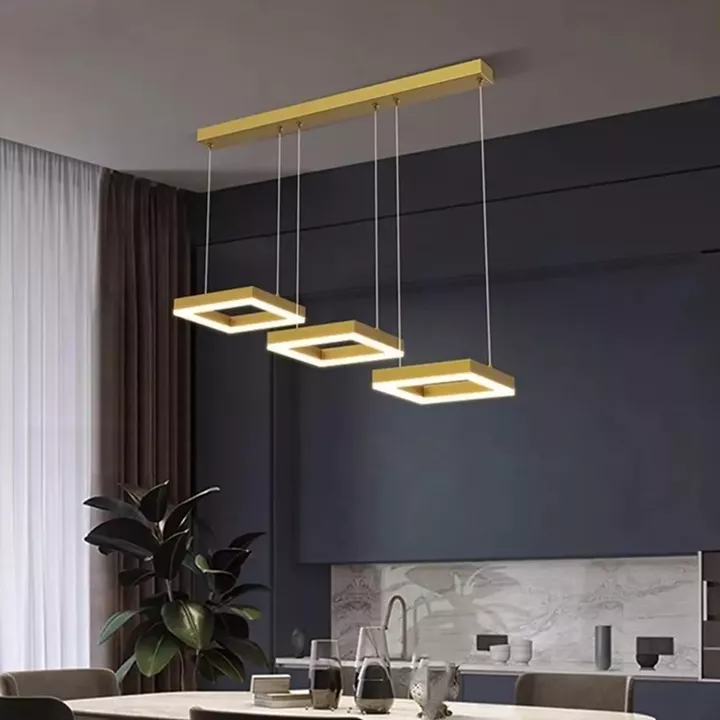 Φωτιστικό οροφής τρίφωτο Benor pakoworld led μέταλλο χρυσό 70x20x15εκ