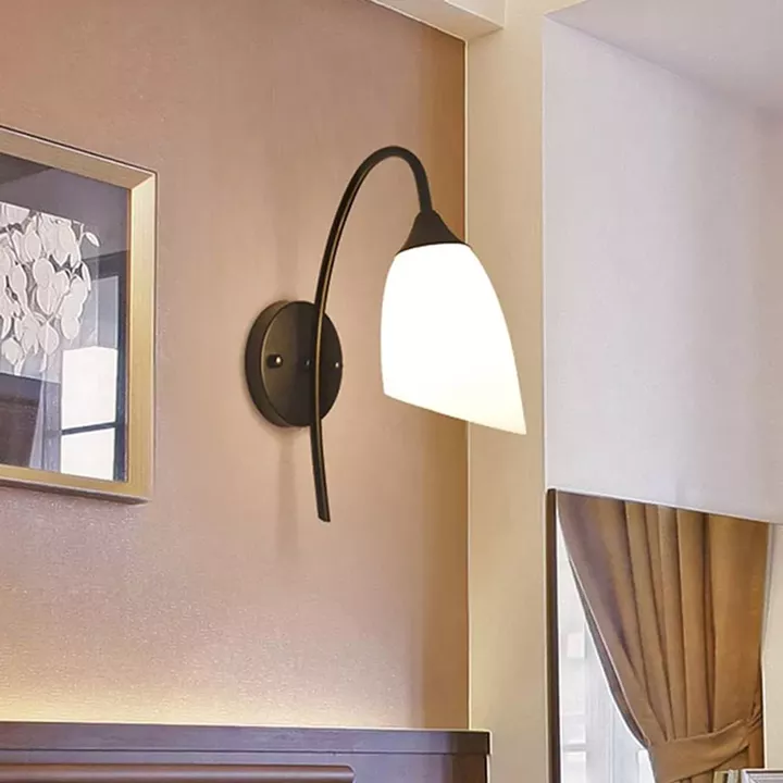 Wall light Berak pakoworld led metal in black-white color 10x10x17cm