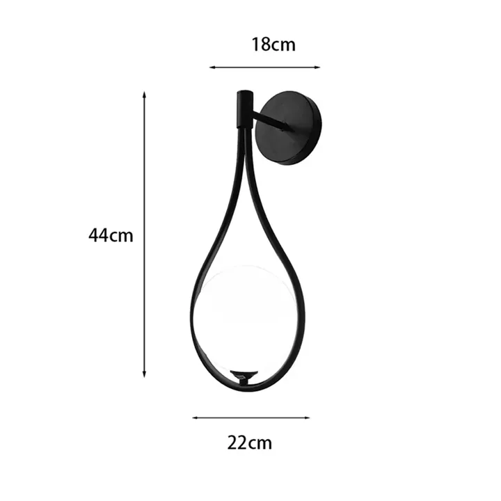 Wall light Teary pakoworld G9 metal in black-white color 16x12x37cm