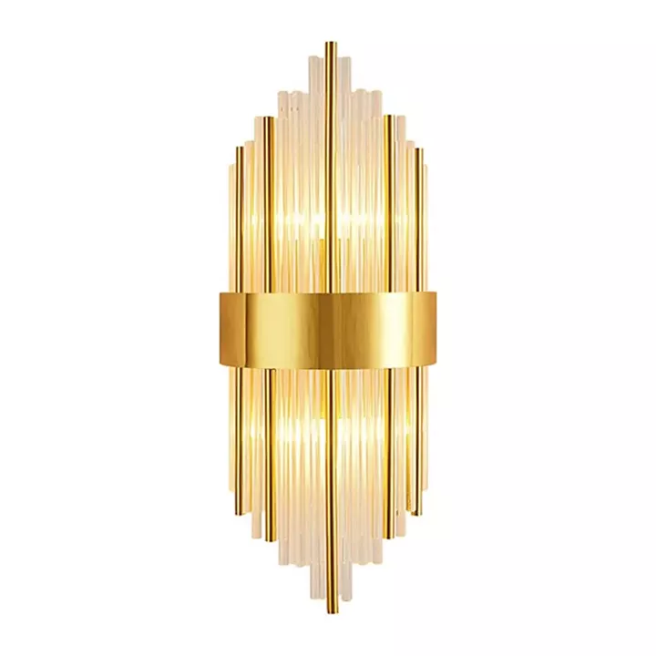 Wall light Fenzy pakoworld E14 metal in gold-white color D20x60cm