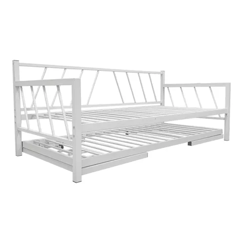 Bed-Sofa Remmie pakoworld metal in white 90x190cm
