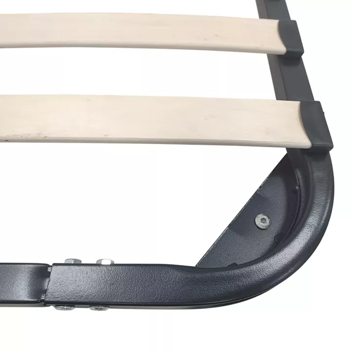 Metal bed frame Amaso pakoworld in black color 90x190x28cm