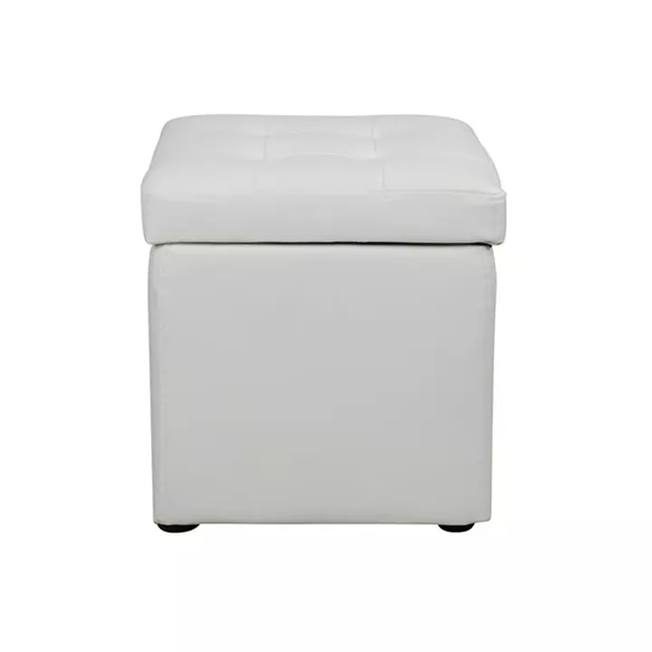 ΣΚΑΜΠΟ ΜΕ ΑΠΟΘΗΚΕΥΤΙΚΟ ΧΩΡΟ PU ΛΕΥΚΟ CUBE HM224.02 36,5x36,5x36Υεκ.