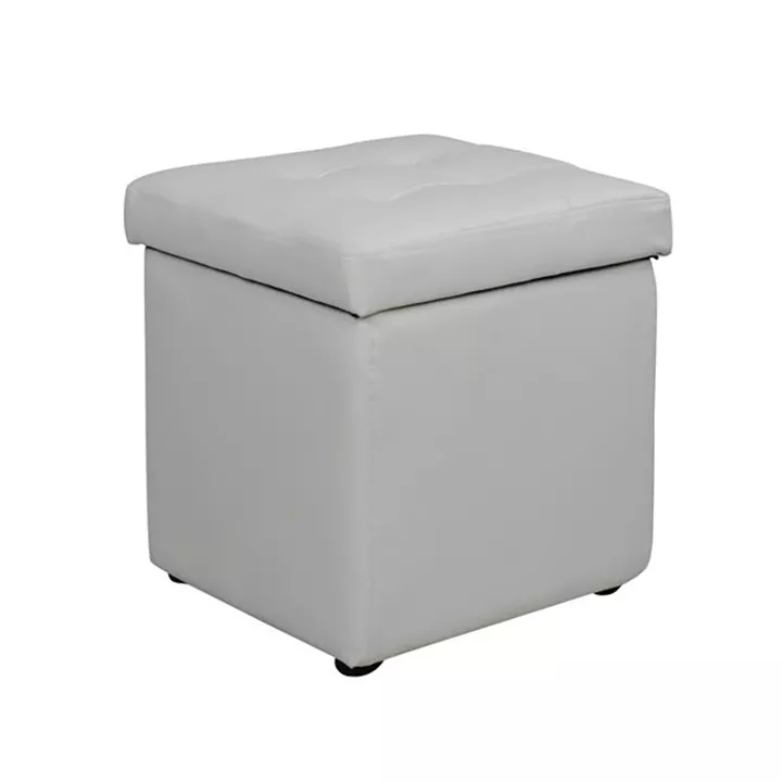 ΣΚΑΜΠΟ ΜΕ ΑΠΟΘΗΚΕΥΤΙΚΟ ΧΩΡΟ PU ΛΕΥΚΟ CUBE HM224.02 36,5x36,5x36Υεκ.