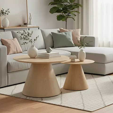 Donda pakoworld mdf coffee table set of 2 sonoma