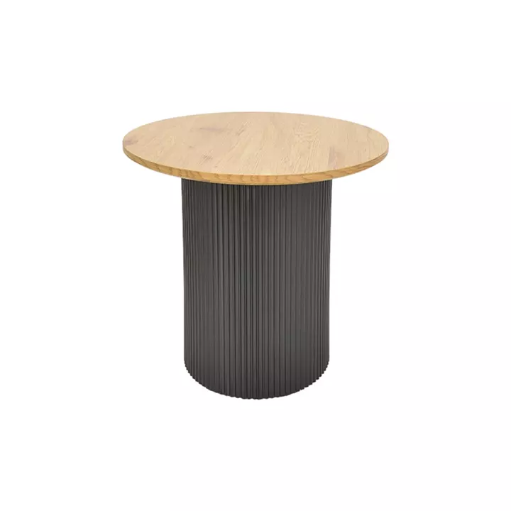 Tραπέζια σαλονιού Dovel pakoworld mdf σετ 2τεμ. sonoma-μαύρο