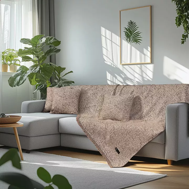 Beauty Home Ριχτάρι Τετραθέσιο Art 8643 170x350 Μπεζ