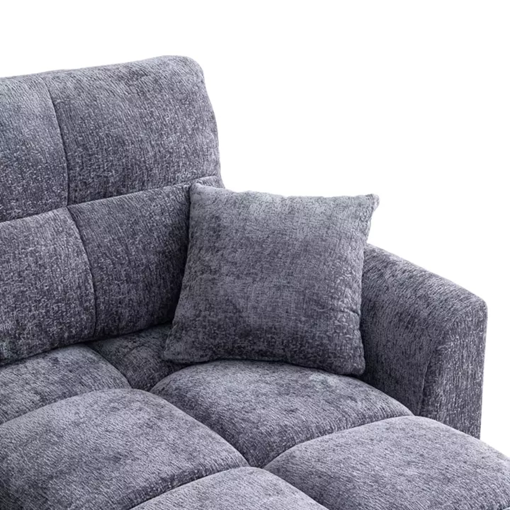 Comfie pakoworld corner reversible sofa bed with storage space dark grey fabric 267x159x97cm