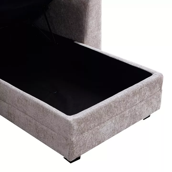 Comfie pakoworld corner reversible sofa bed with storage space beige fabric 267x159x97cm