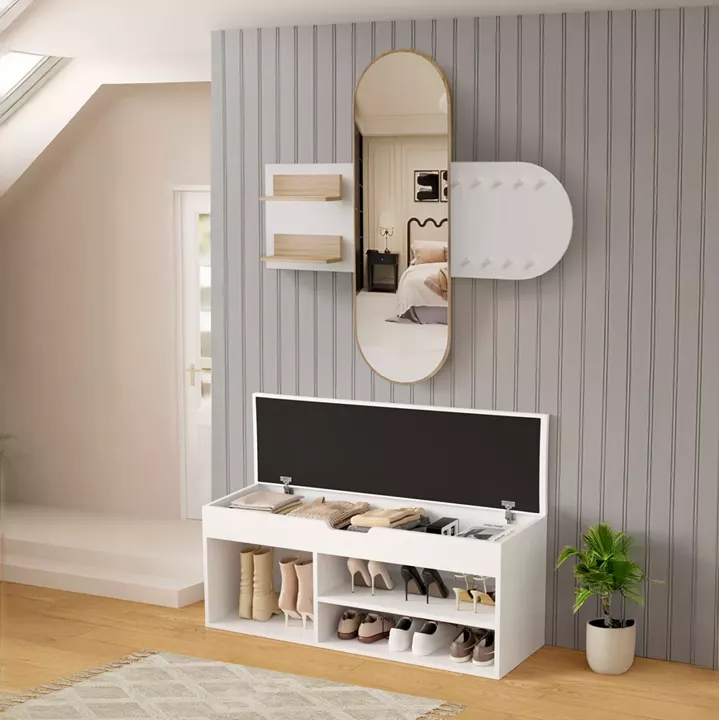 ENTRANCE SET 2PCS CHERYL HM21276.02 MELAMINE IN WHITE--SONAMA