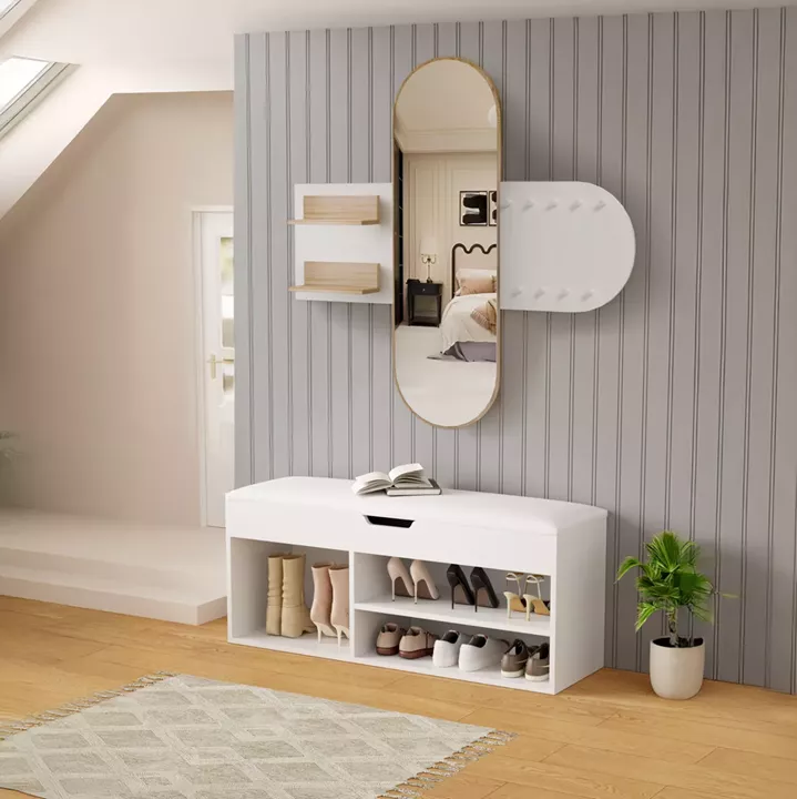 ENTRANCE SET 2PCS CHERYL HM21276.02 MELAMINE IN WHITE--SONAMA