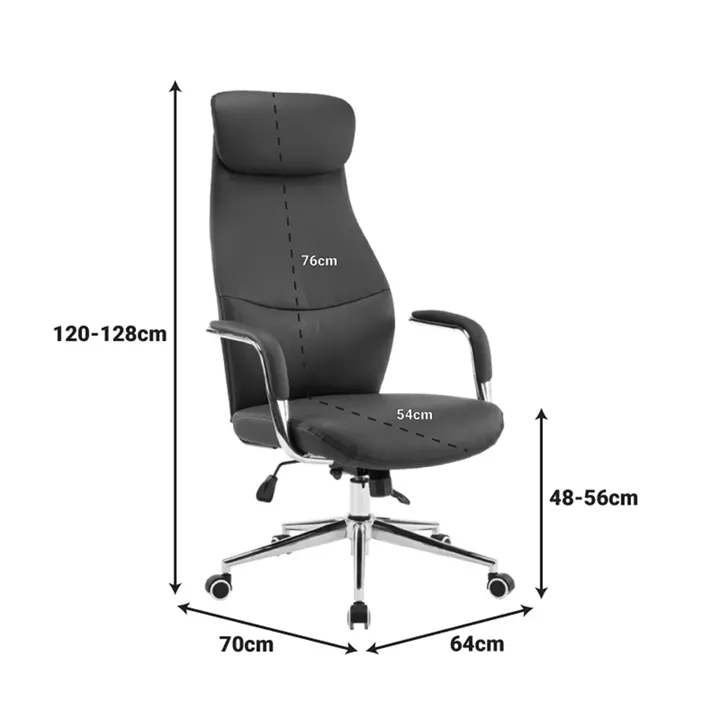 Manager office chair Ferka pakoworld black pu 64x71x120-128cm