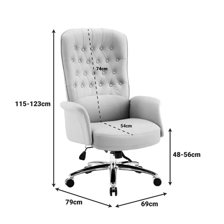 Manager office chair Kaline pakoworld black pu 69x79x115-123cm
