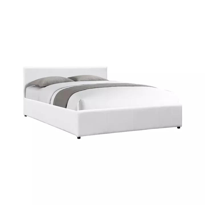 Dellia pakoworld bed with storage space pu white 120x200cm