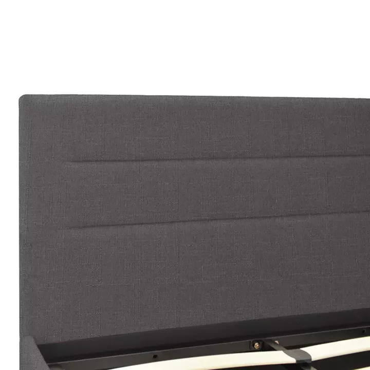 Molito pakoworld bed in dark grey color fabric with storage space 160x200cm