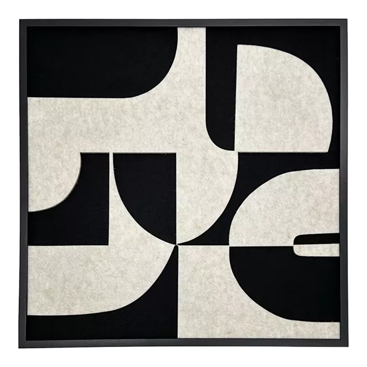 Jeire Inart wall art with frame black-white 62x2.5x62cm