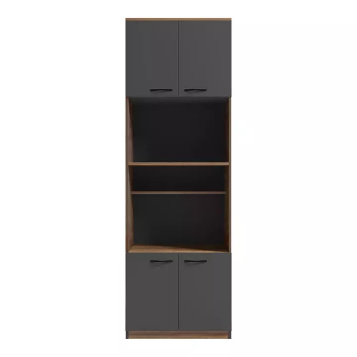 Rowan pakoworld kitchen cabinet in oak-dark grey shade 60x42x182cm