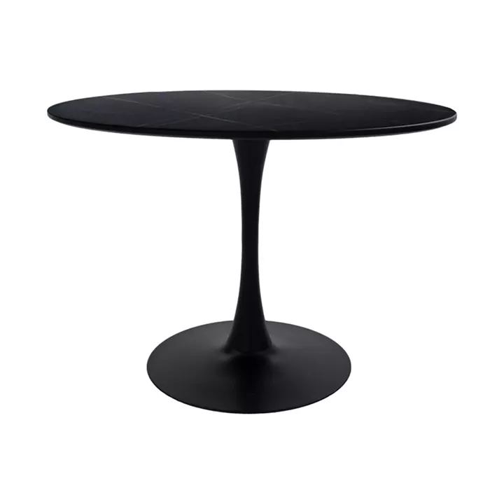 Dining table Balou-Grato pakoworld set of 5 pcs black D120x73cm
