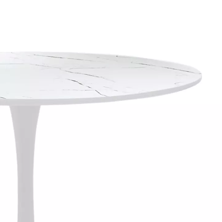 Dining table Balou-Parker pakoworld set of 5 pcs white D120x73cm