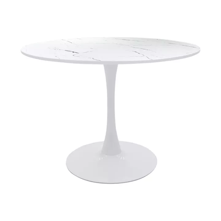 Dining table Balou-Parker pakoworld set of 5 pcs white D120x73cm