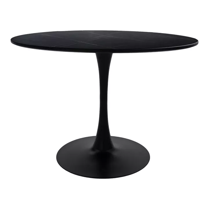 Dining table Balou-Parker pakoworld set of 5 pcs black-brown D120x73cm