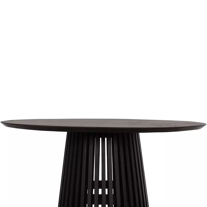 DINING TABLE ROUND FRANTZ HM9388.02 MINDI WOOD IN BLACK Φ118x79Hcm.