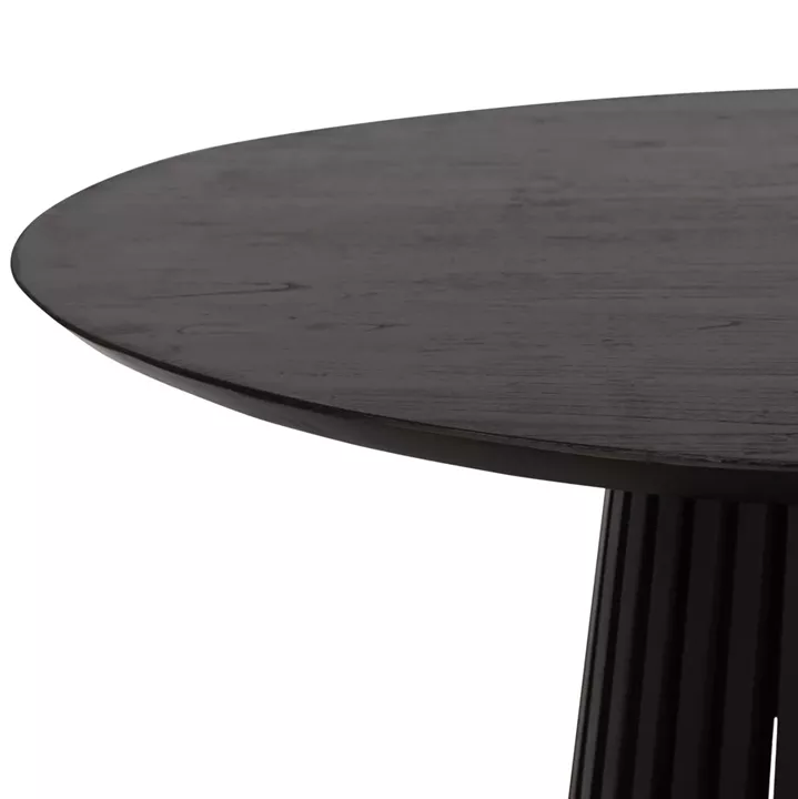 DINING TABLE ROUND FRANTZ HM9388.02 MINDI WOOD IN BLACK Φ118x79Hcm.