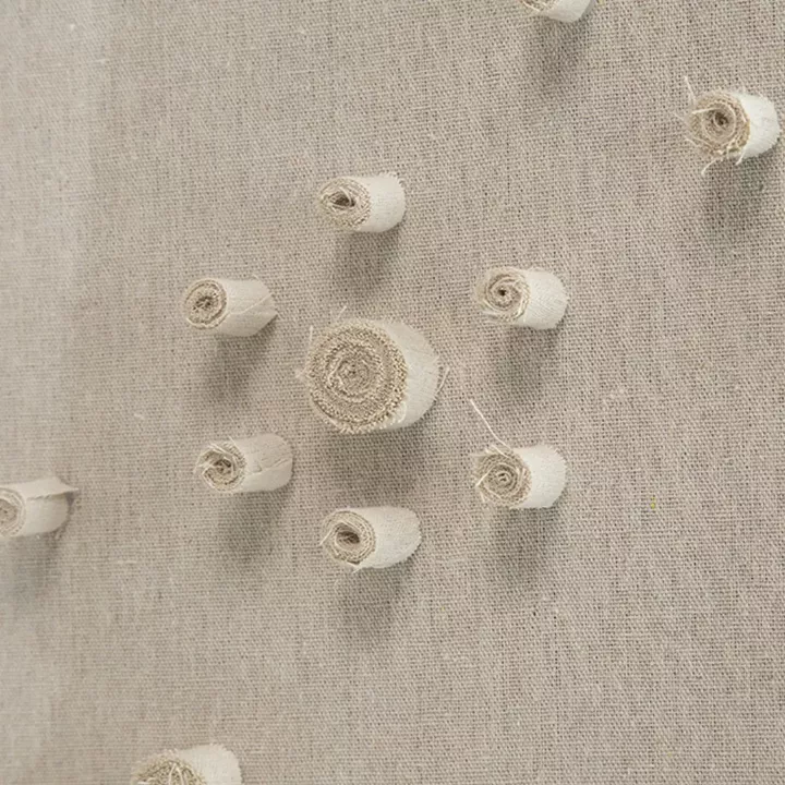 Artekko Mosaic Μπεζ Διακοσμητικός Πίνακας με Υφασμάτινη Τεχνοτροπία σε Plexiglass Κορνίζα (60x5x60)cm