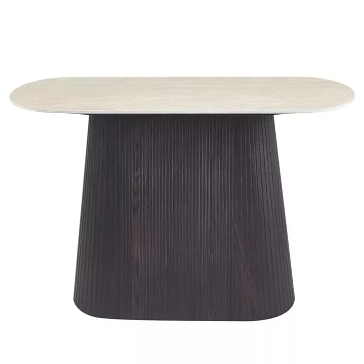 CONSOLE CATER HM18323 CERAMIC TOP WITH TRAVERTINE STONE LOOK--MDF BASE 120x40x77Hcm.